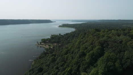 rainforest on the mountains near frontenac state park in minnesota, united states