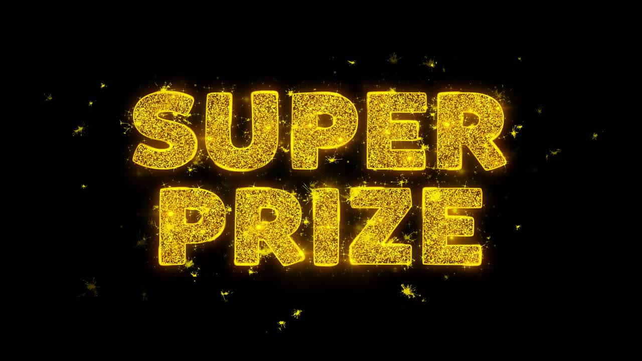 Super Prize Sparkling Text Effect