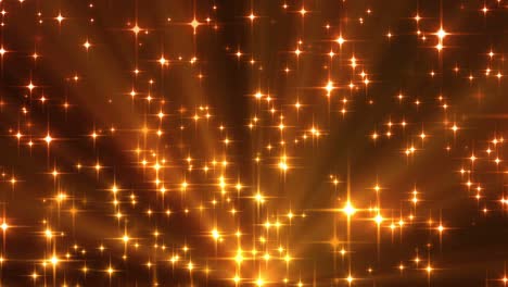 fondo de partículas de estrellas doradas brillantes