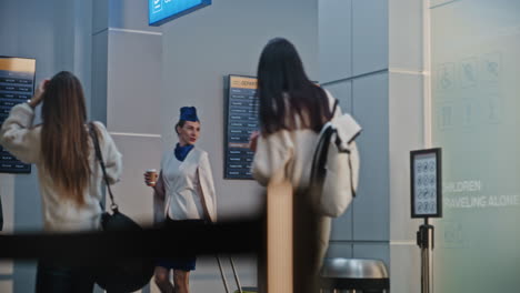 airport passengers and staff