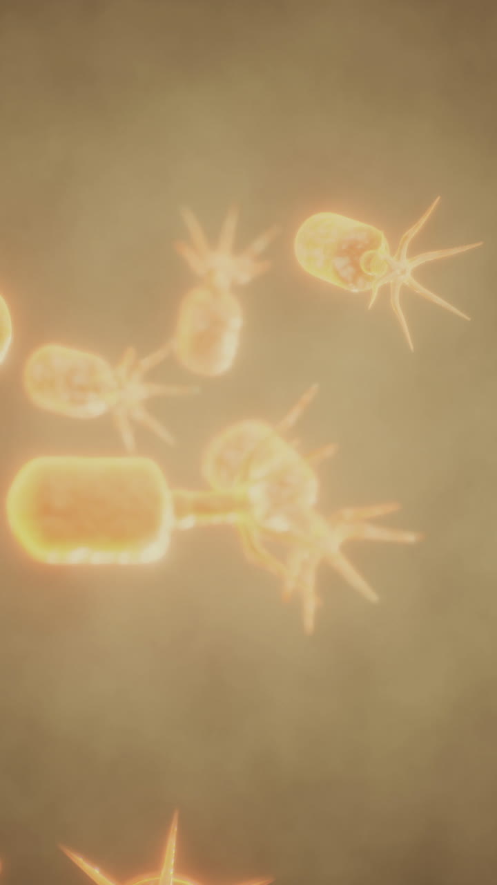 Esplora l'intricato mondo dei microrganismi con dettagli vivaci