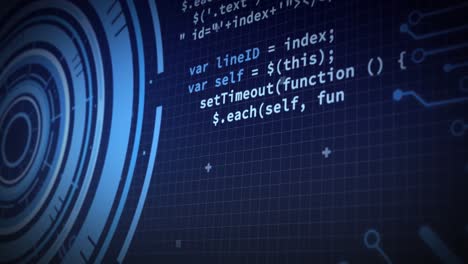 animation of scope scanning, processor elements and data processing on grid