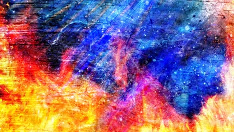 fuego contra hielo - animación de fondo de movimiento de bucle sin costuras de 4k