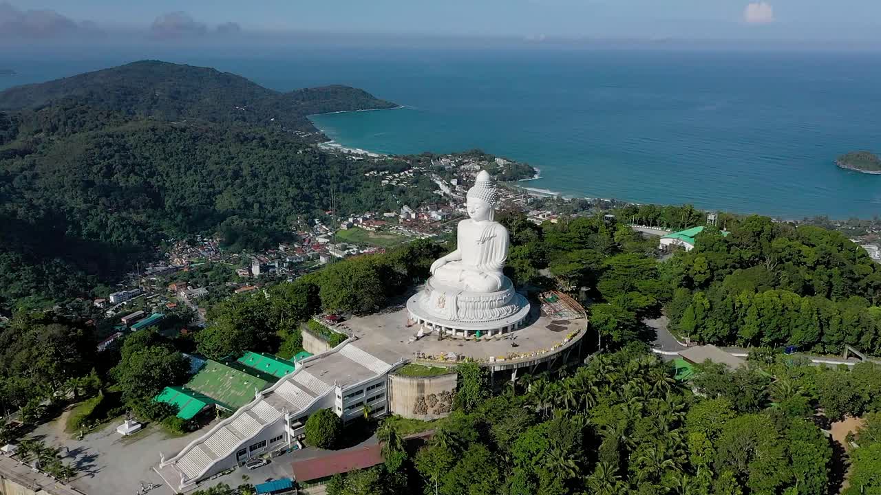 Establishing Shot of Buddha statue in Thailand