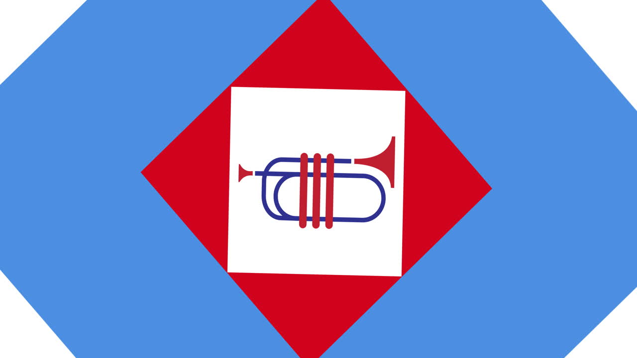 빨간색,  ⁇ 색, 파란색 미국 국기 색상의 트럼 ⁇ 의 애니메이션