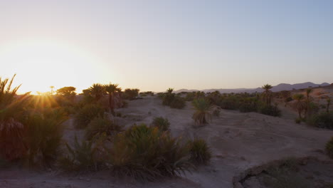 Zeitraffer-Des-Sonnenuntergangs-In-Der-Wüste-Marokkos,-Statische-Aufnahme