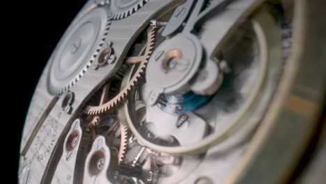 intricate macro view of a mechanical watch movement