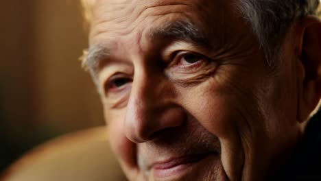 close up portrait of a smiling senior man