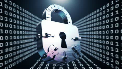 digital lock and binary code
