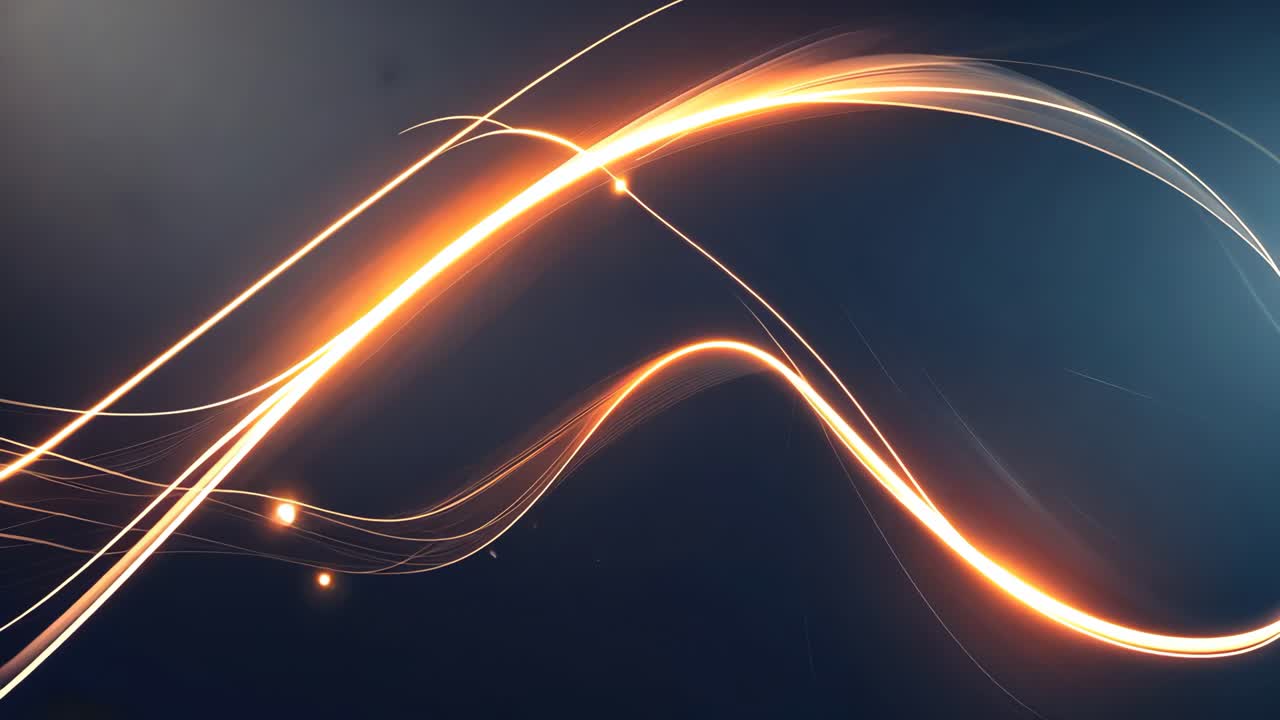 Abstract Glowing Light Trails