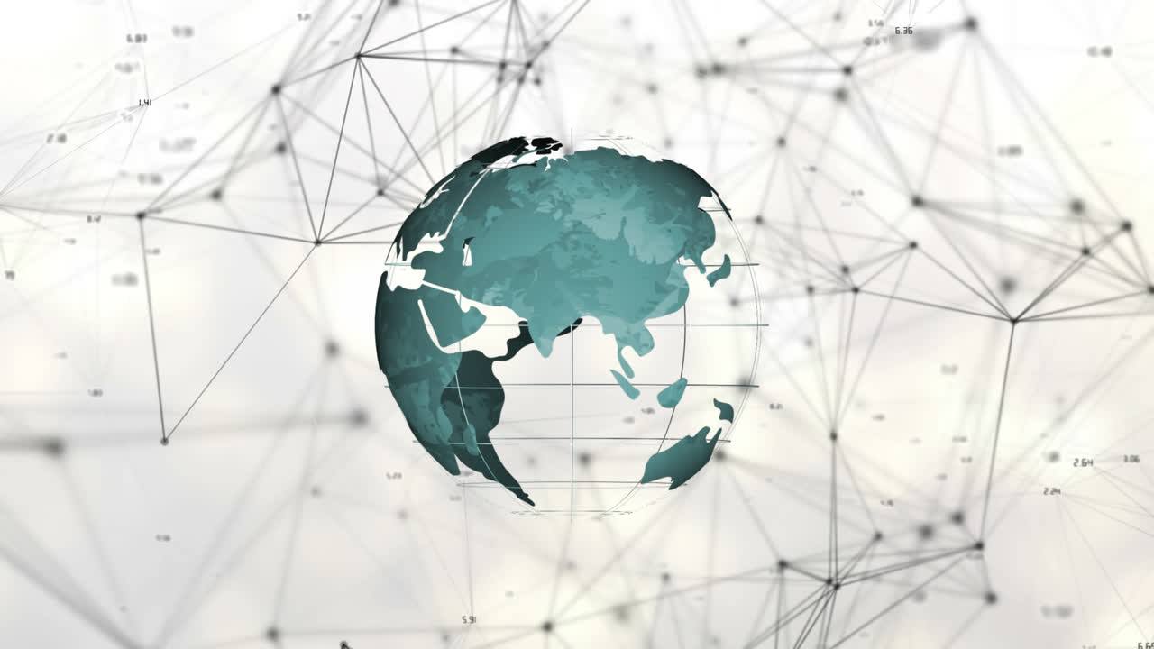 Digital composite of the worldwide blockchain technology