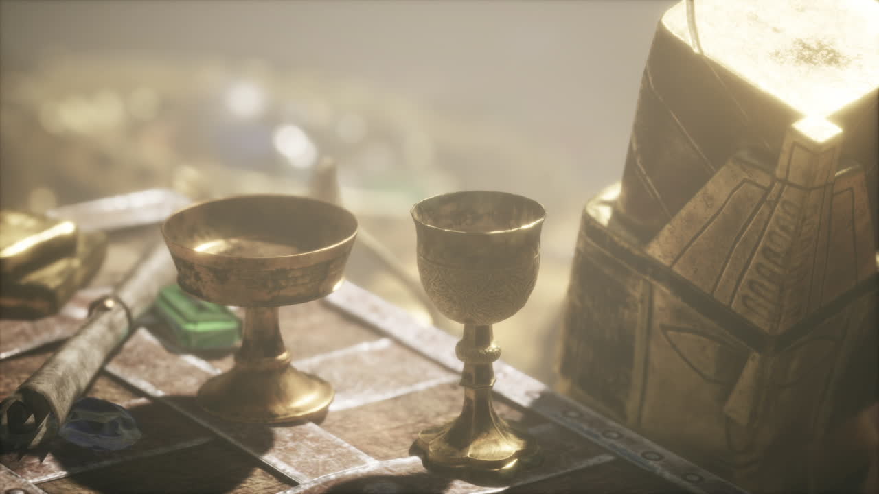 황금 컵과 보물 상자 환상적인 설정