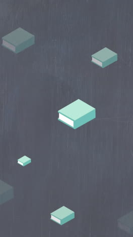 animación de un hombre hablando sobre iconos de libros