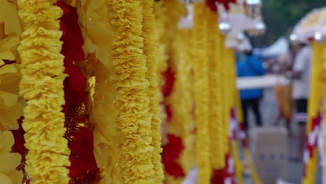 Festival-De-Thaipusam,-Fondo-De-Flores