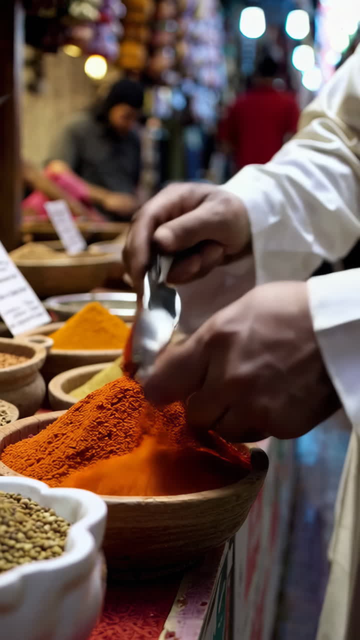 Spice Market Scene | Premium Stock Video Footage