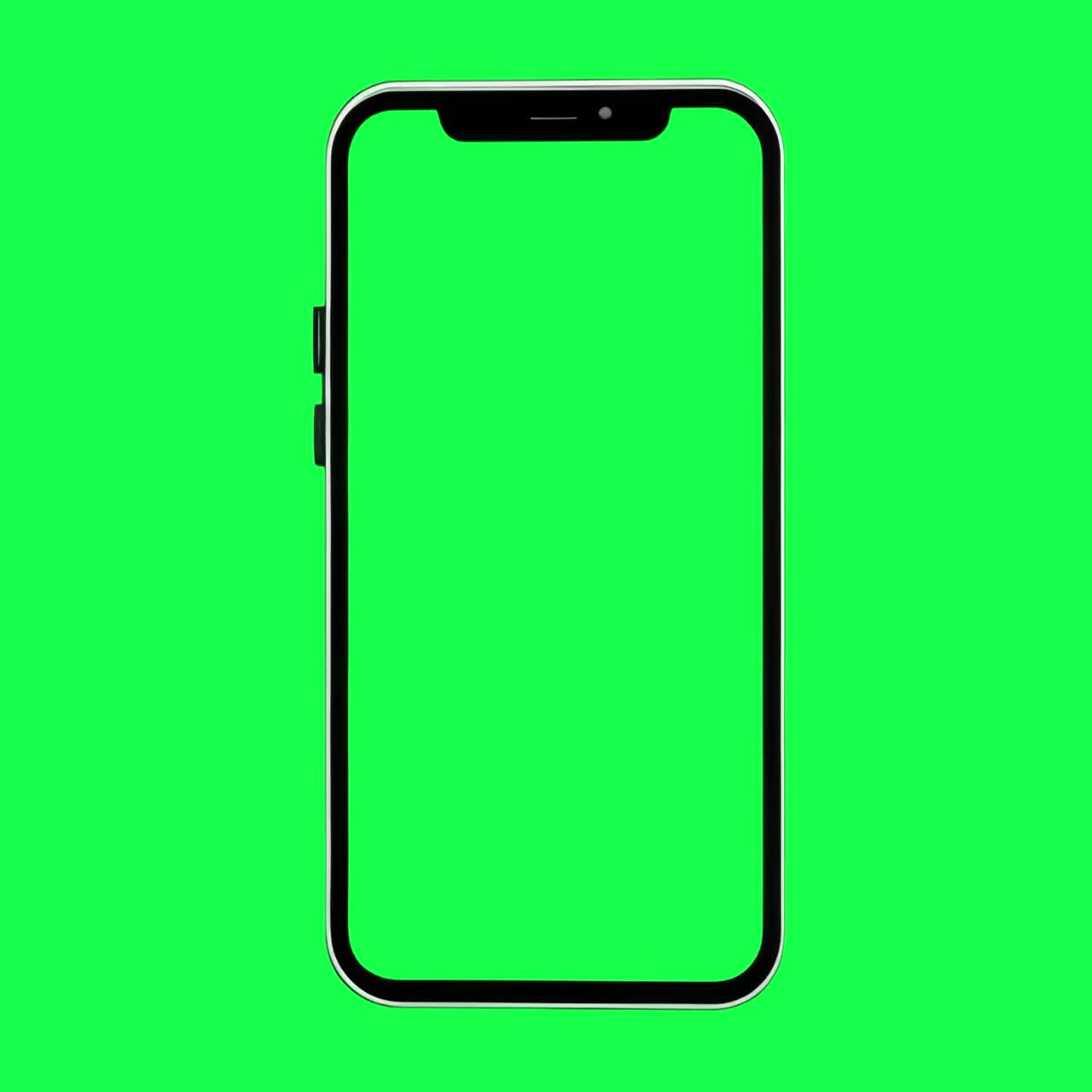 Animazione display smartphone, video 4K trasparente, green screen