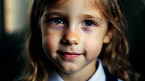 retrato de una chica joven y linda sonriendo