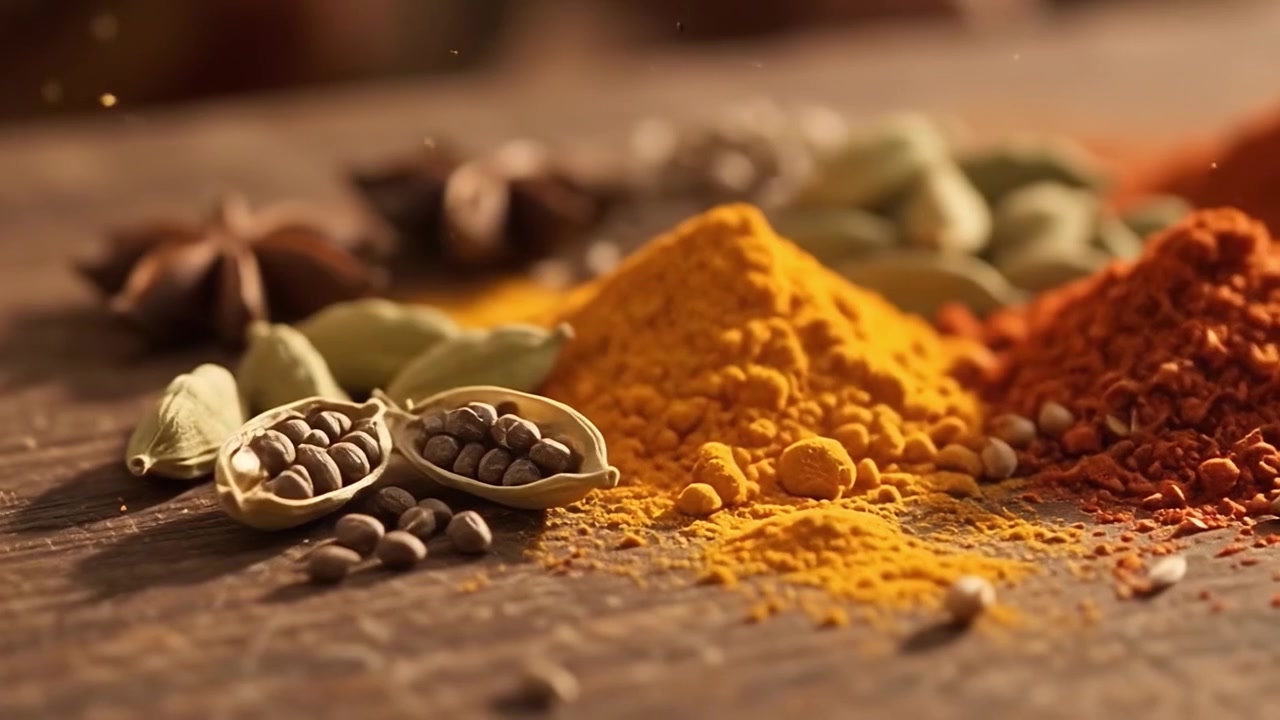 Chef Grinding Aromatic Spices in a Stone Mortar and Pestle