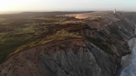 rubjerg lighthouse in the morning. 4k footage