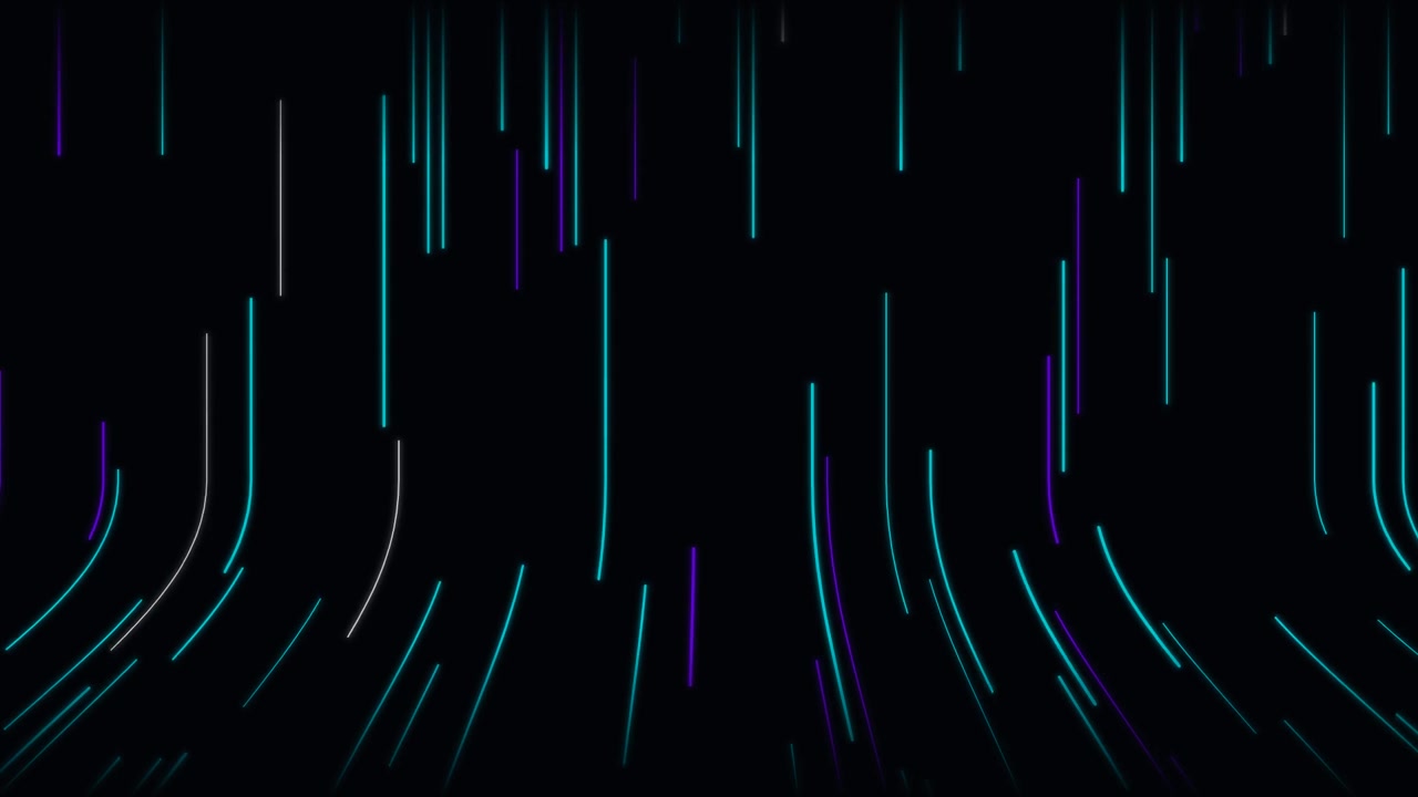 Sfondo astratto in movimento con linee verticali al neon luminose