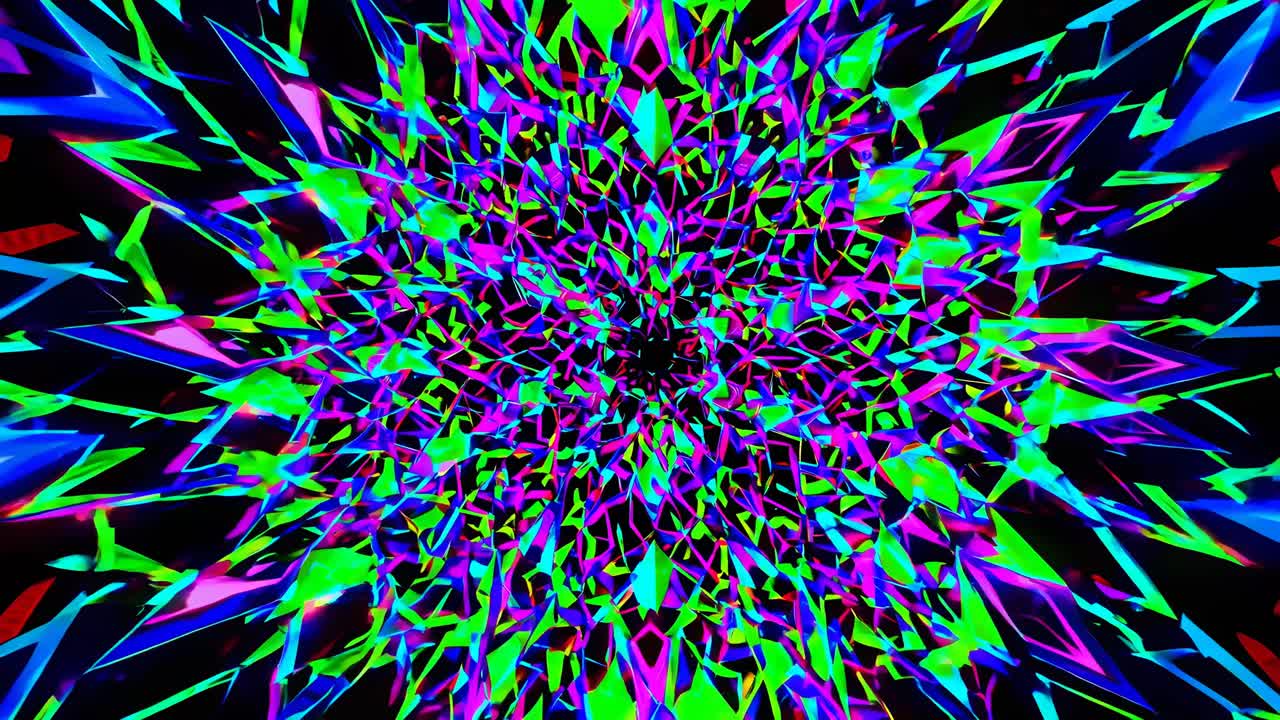 Abstraktní geometrické neonové umění