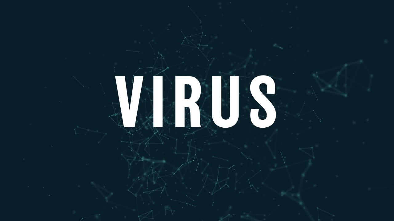 virus con puntos y líneas de conexión poligonales