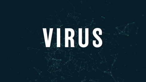 virus with polygonal connecting dots and lines