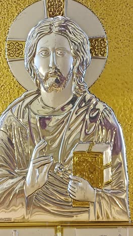 beautiful jesus portrait vertical view