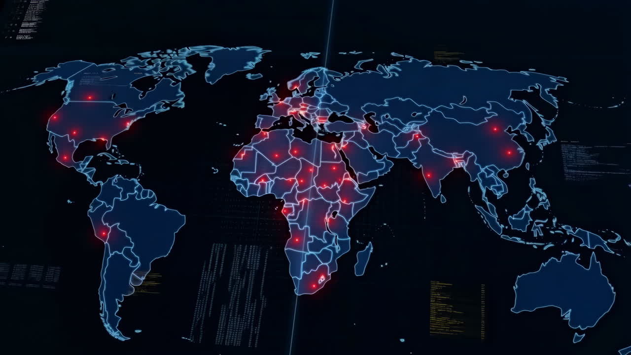 mapa de la red global