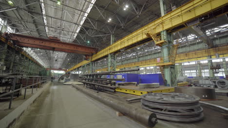 industrial factory interior with machinery and metal parts