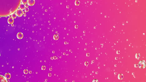 animación de burbujas que se mueven sobre un fondo púrpura con espacio de copia