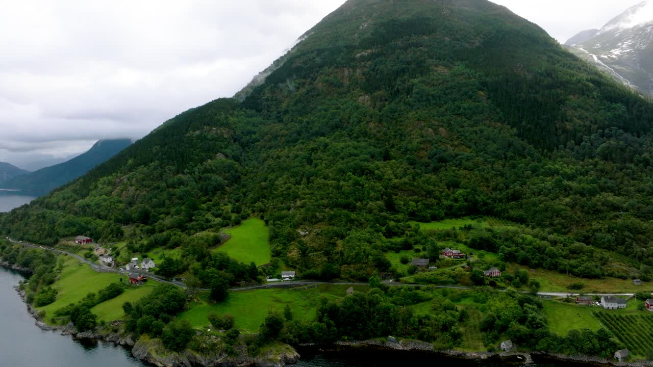 Aerial View of a Stunning Fjord in Norway