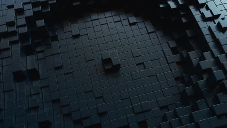 abstract background with black moving cubic surface.
