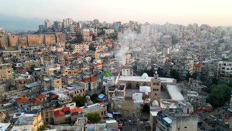 Drone-Panorámica-Izquierda-Horizonte-De-La-Ciudad-De-Trípoli