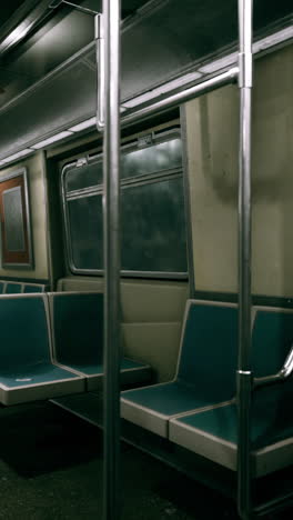 empty subway car interior