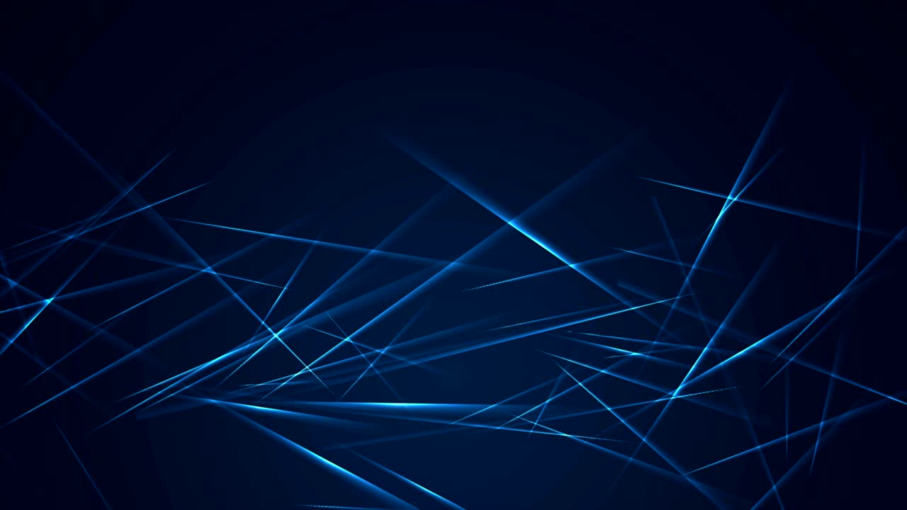 Blue neon glowing laser beams stripes motion design