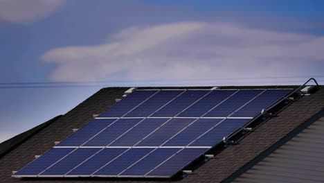 a time-lapse of some solar panels on the roof of a building