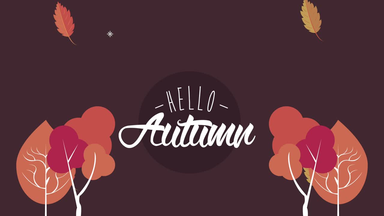 hello otoño letras con animación