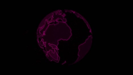 pink digital world globe earth spinning
