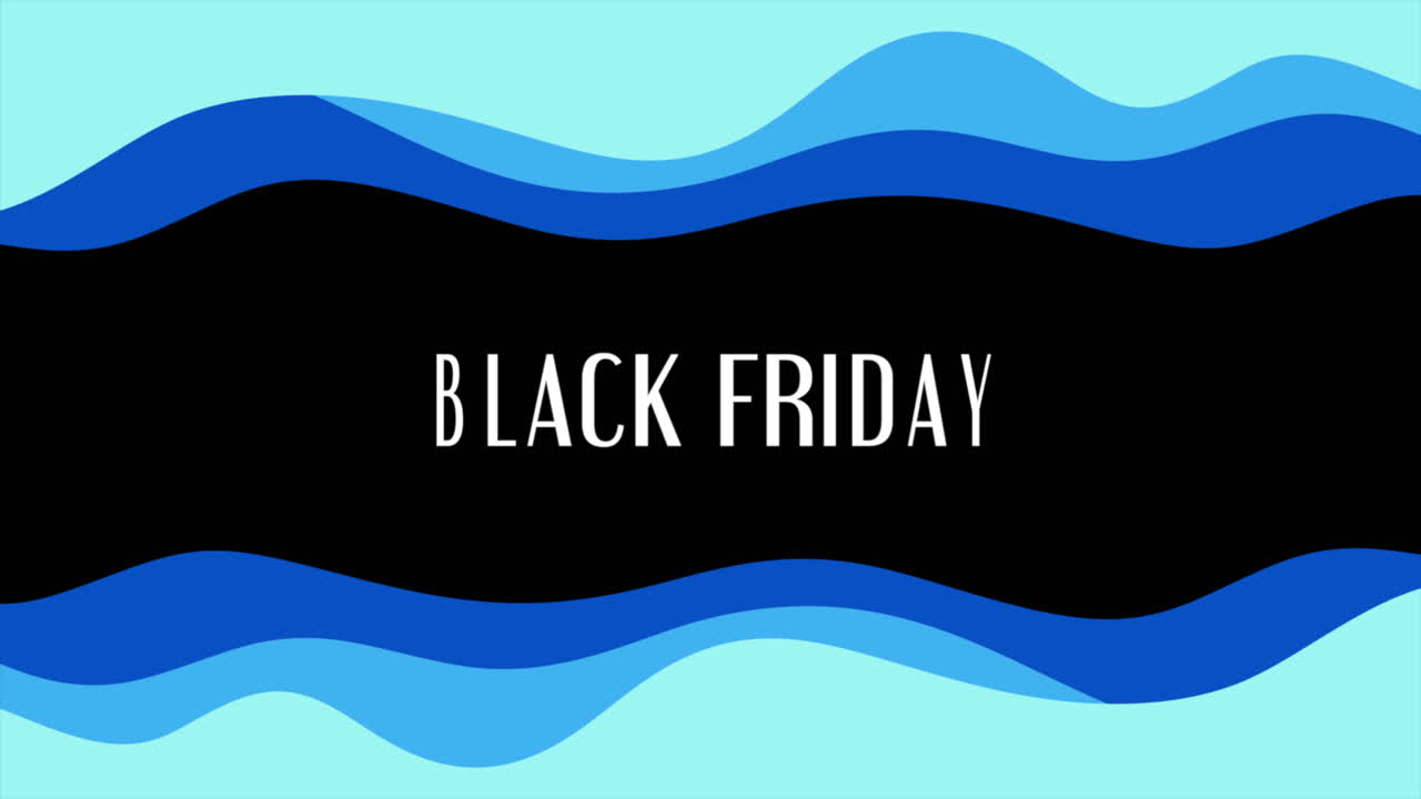 애니메이션 텍스트 검은 금요일 및 모션 추상적 인 기하학적 모양 6