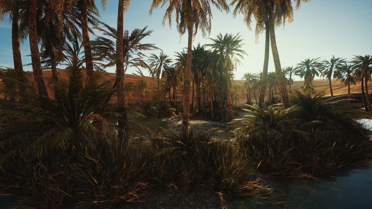 Palm Trees in Sahara Desert