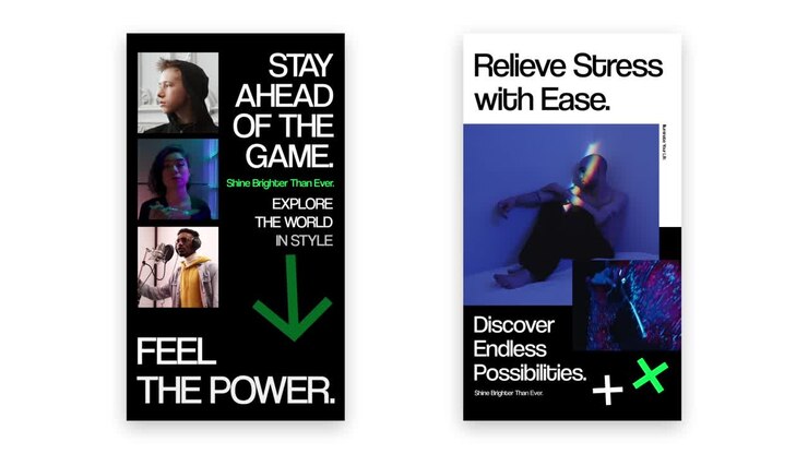 This Premiere Pro template includes 5 vertical stories