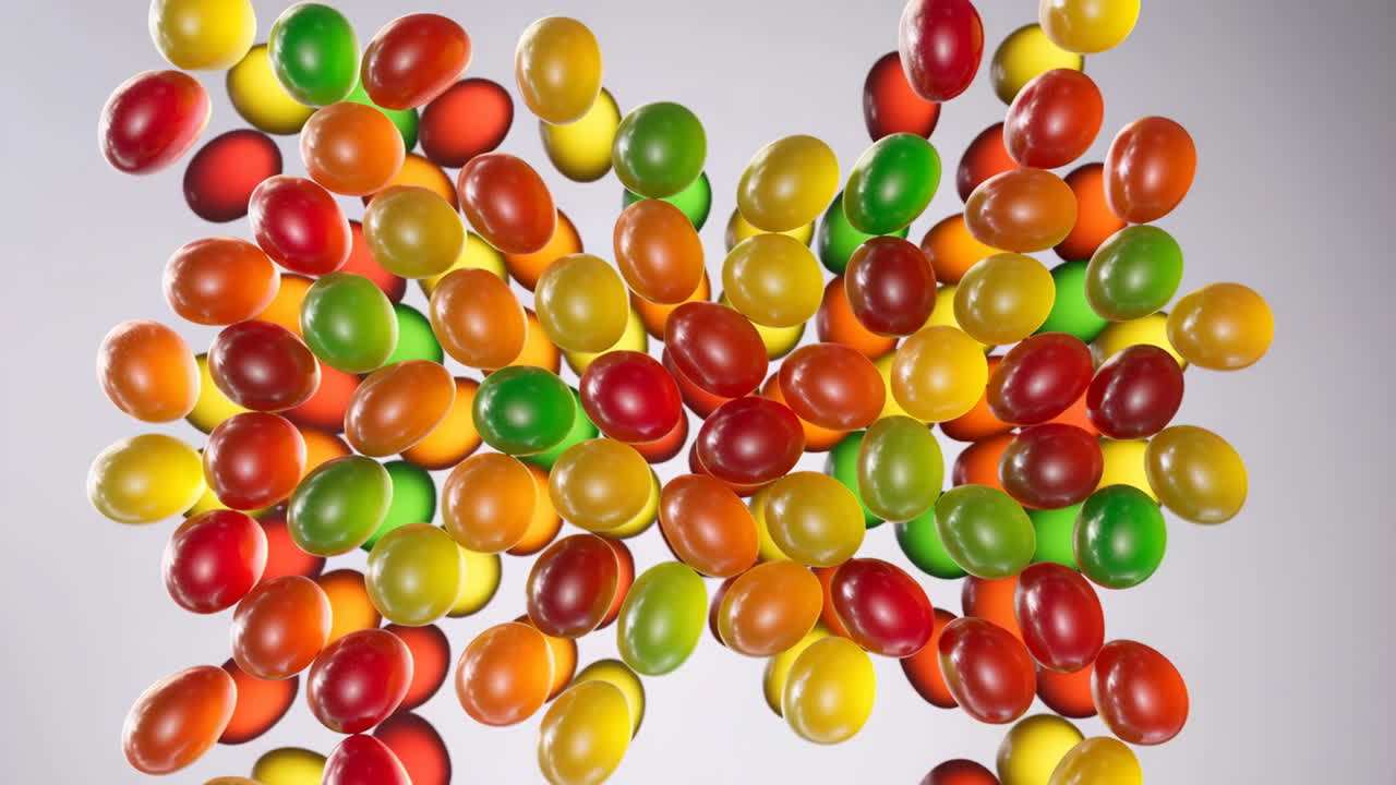 A pile of colorful, assorted candies