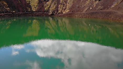 flying over crater lake