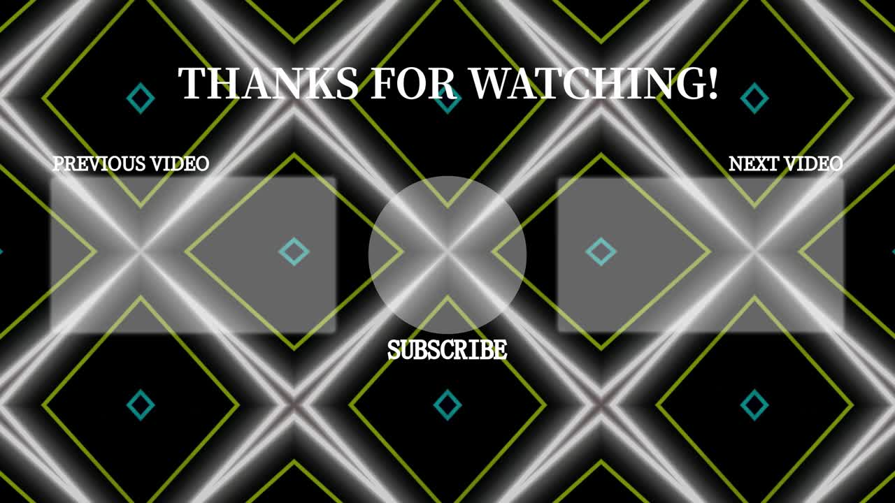 네온 표지판 패턴 엔드 카드 엔딩 스크린 모션 그래픽