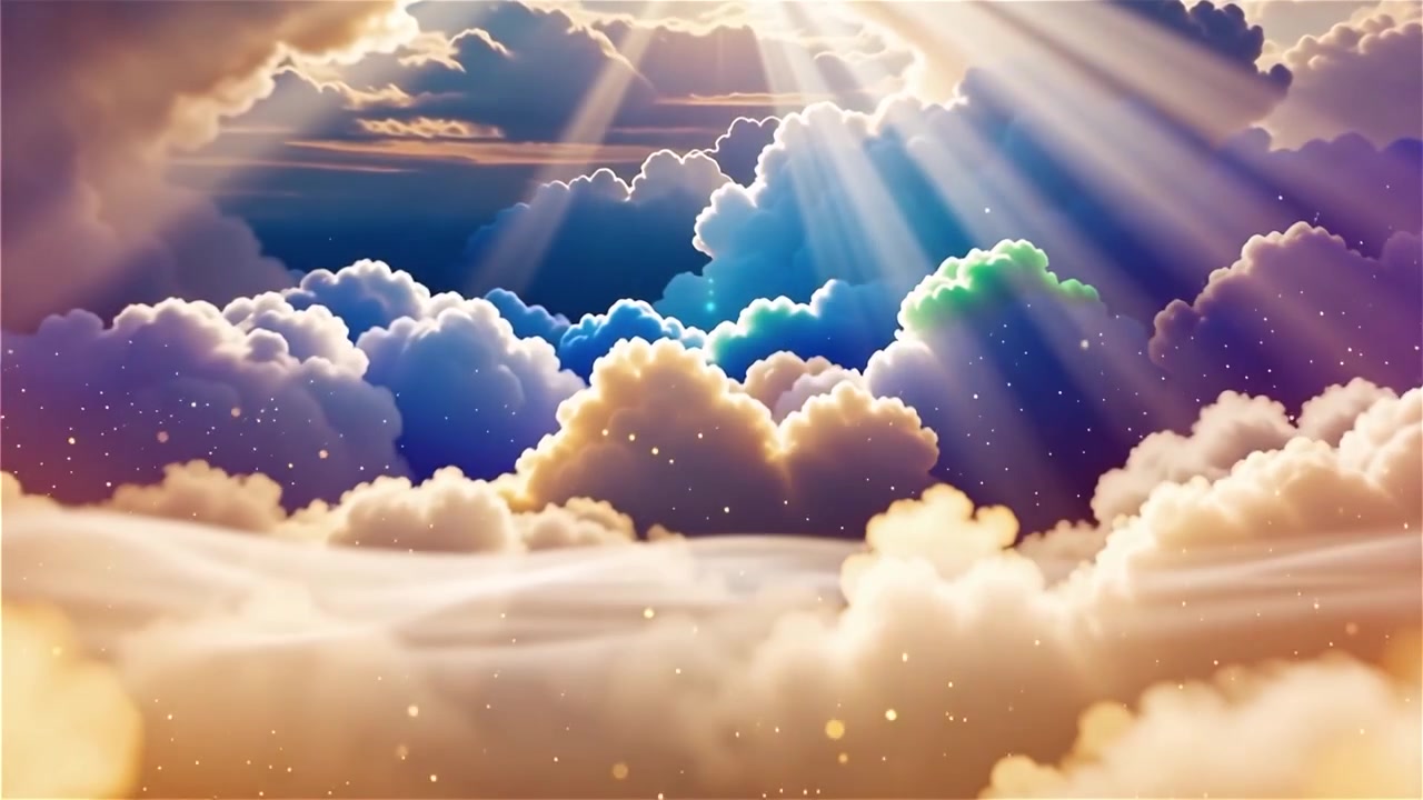 Christian Heavenly Light Worship Background