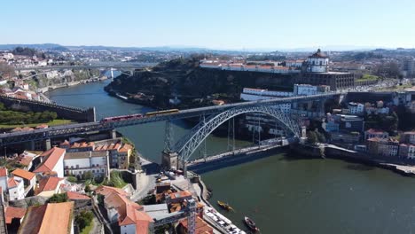 porto ,portugal , 4k drone footage ,luís bridge