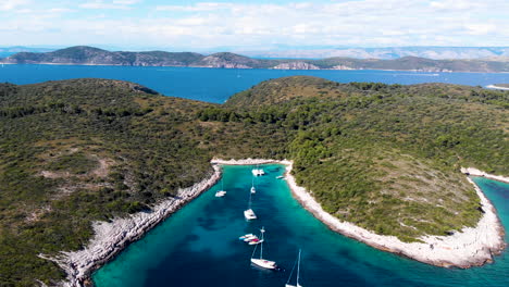 paklinski islands, croatia aerial video of paklinski islands taken by drone camera