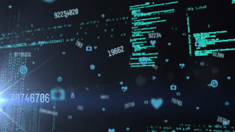 animation of data processing over network of connections