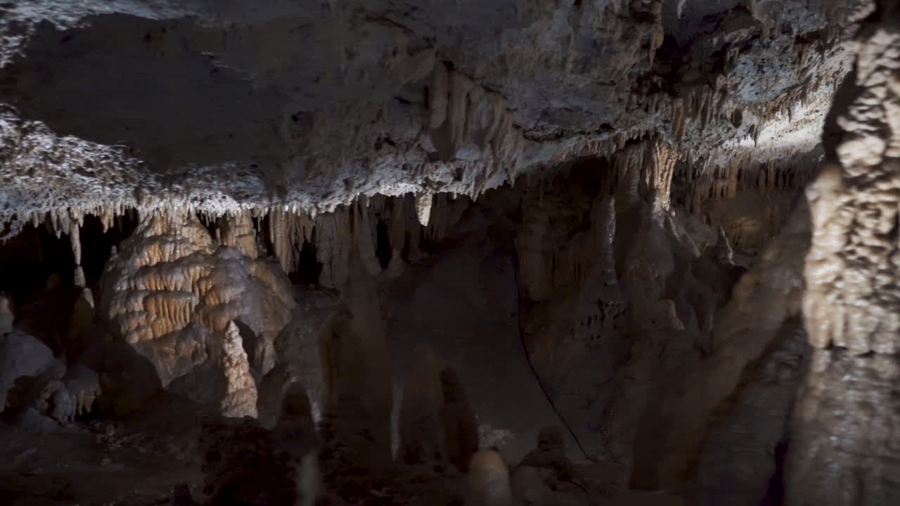 Demanovska Cave Of Liberty In Low Tatras Slovakia With Stalactites Stalagmites And Underground Waterfall Lake Most Visited Cave In Slovakia Natural Limestone Formations Captured In Cinematic 4K
